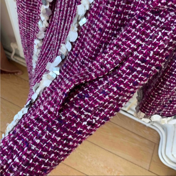 CHANEL Tweed Pearls Jacket Coat size 40/4 CHIC! - Picture 8 of 11